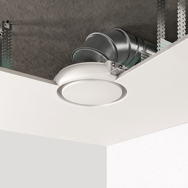 Теневой магнитный диффузор с вентилятором для потолков из гипсокартона 125 мм